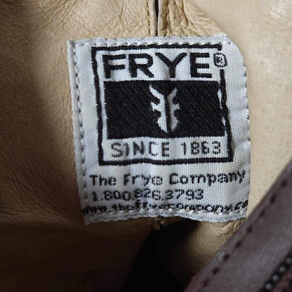 Frye Boys Big Kids Diana US 3,5 Brown Leather Studded Ankle Western Boots - Picture 13 of 14